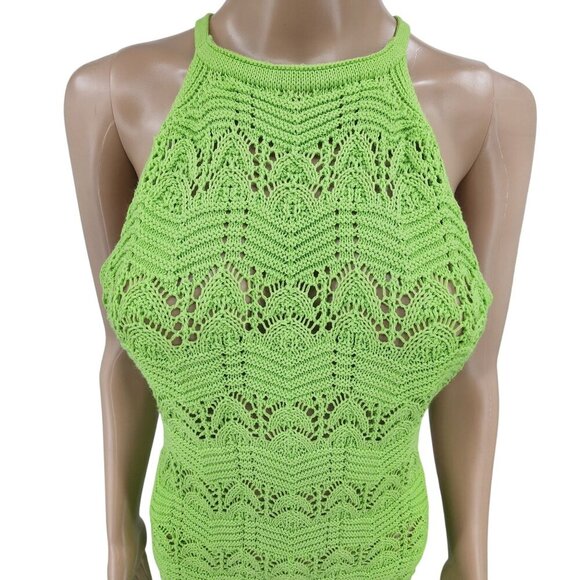 House of Harlow Lime Crocheted Maxi Dress, Women's Small NWT - Picture 2 of 13